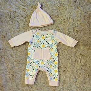 Chick Pea Baby Long Sleeve Romper With Cap